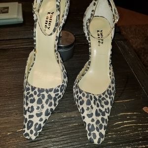 Valley Lane Leopard print leather upper heel